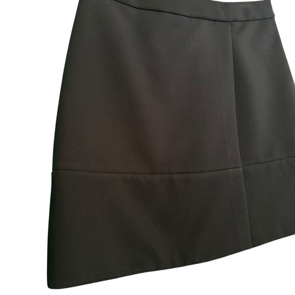 Kate Spade Womens Black A-Line Faux Wrap Mini Skirt Size 12 Work Career Chic - Picture 5 of 9